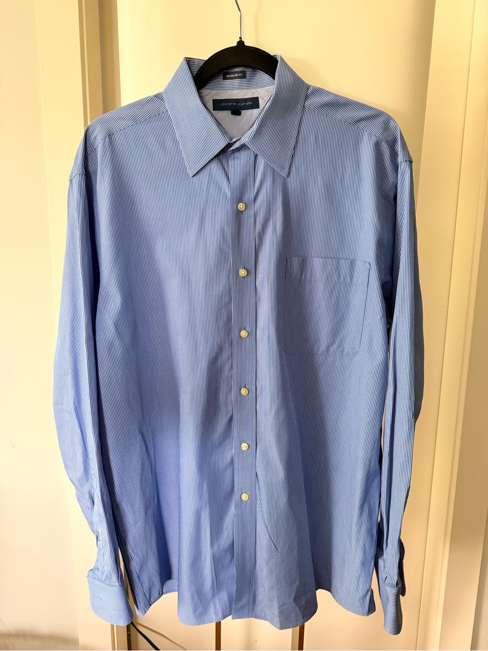 Tommy Hilfiger Blue Pinstripe Button-Up Shirt